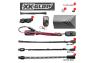 XKGLOW XK Glow Strips Single Color  LED Accent Light Motorcycle Kit Green - 10xPod + 4x8In - XKGLOW XK034002-G
