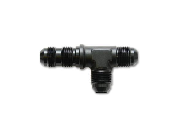 Vibrant Performance -8AN Bulkhead Adapter Tee on Run Fittings - Anodized Black Only - Vibrant Performance 10627