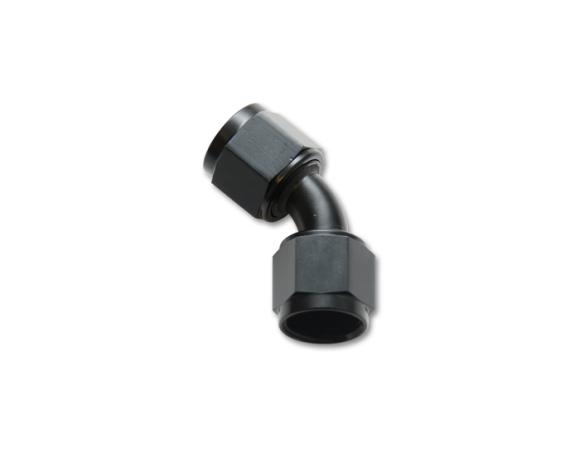 Vibrant Performance -8AN X -8AN Female Flare Swivel 45 Deg Fitting ( AN To AN ) -Anodized Black Only - Vibrant Performance 10713