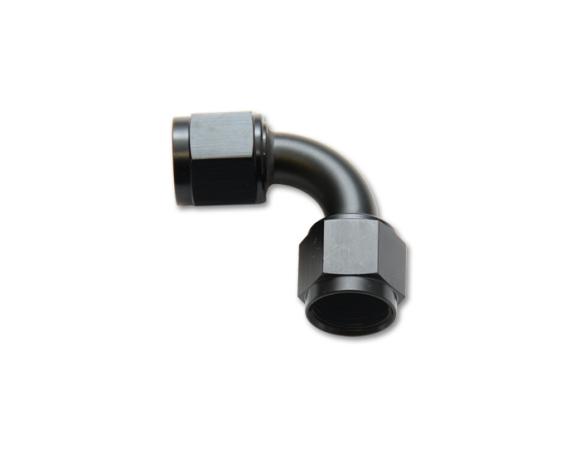 Vibrant Performance -8AN Female 90 Degree Union Adapter (AN to AN) - Anodized Black Only - Vibrant Performance 10733