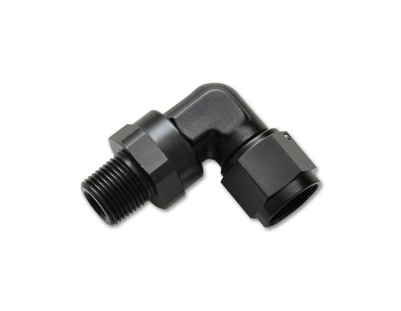 Vibrant Performance -4AN to 1/4in NPT Female Swivel 90 Degree Adapter Fitting - Vibrant Performance 11382