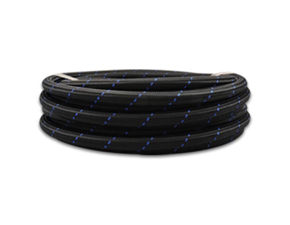 Vibrant Performance -8 AN Two-Tone Black/Blue Nylon Braided Flex Hose (2 foot roll) - Vibrant Performance 11958B