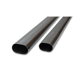 Vibrant Performance 3.5in Oval (Nominal Size) T304 SS Straight Tubing (16 ga) - 5 foot length