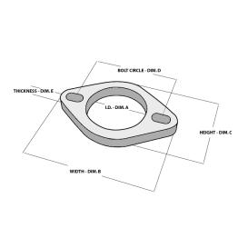 Vibrant Performance 2-Bolt T304 SS Exhaust Flange (2.25in I.D.)