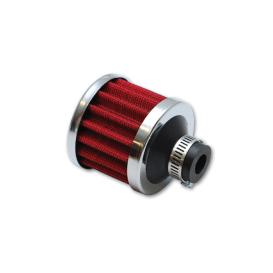Vibrant Performance Crankcase Breather Filter w/Chrome Cap 2 1/8in 55mm Cone ODx2 5/8in 68mm Tallx3/4in 19mm ID