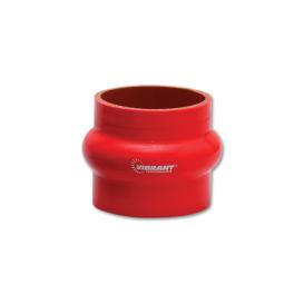 Vibrant Performance 4 Ply Reinforced Silicone Hump Hose Connector - 3in I.D. x 3in long (RED)