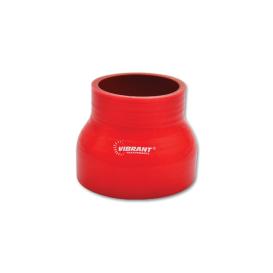 Vibrant Performance 4 Ply Reinforced Silicone Transition Connector - 1.5in I.D. x 1.75in I.D. x 3in long (RED)
