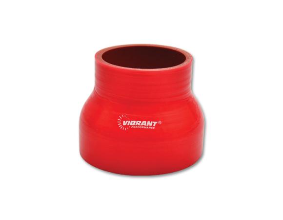 Vibrant Performance 4 Ply Reinforced Silicone Transition Connector - 2.25in I.D. x 2.5in I.D. x 3in long (RED) - Vibrant Performance 2768R