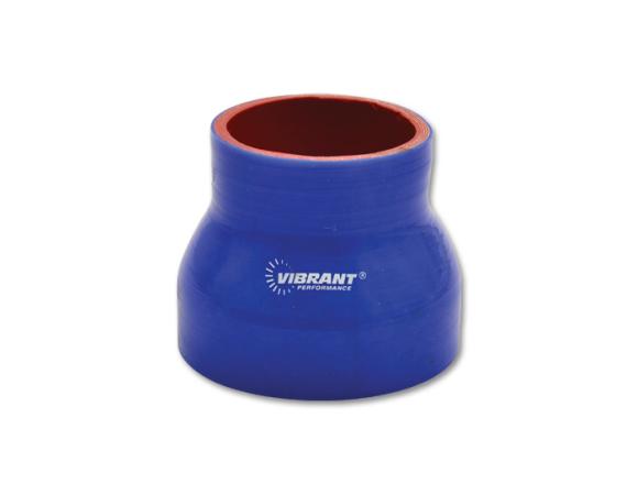 Vibrant Performance 4 Ply Reinforced Silicone Transition Connector - 4in I.D. x 5in I.D. x 3in long (BLUE) - Vibrant Performance 2777B