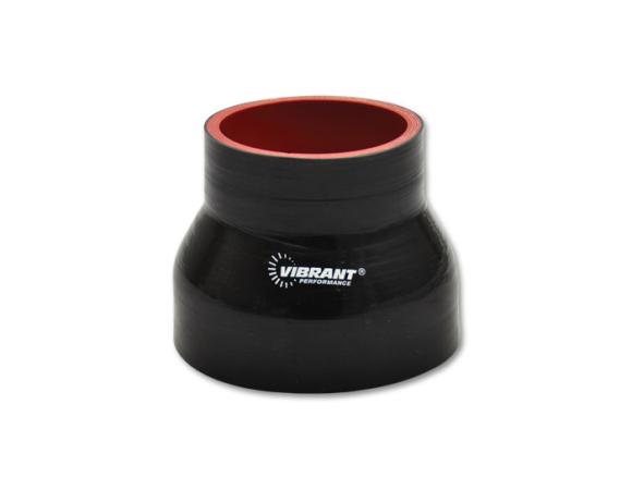 Vibrant Performance 4 Ply Reinforced Silicone Transition Connector - 2in I.D. x 2.75in I.D. x 3in long (BLACK) - Vibrant Performance 2778