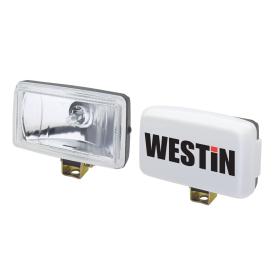 Westin Stud Mount 6"x4" 2x55W Rectangular Driving Beam Lights with Plastic Cover