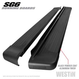 Westin 6" SG6 Black Running Boards with Black Trim