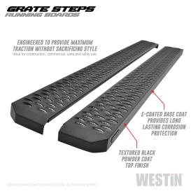 2011-2019 Ford Explorer Westin Gate Steps Black Running Boards