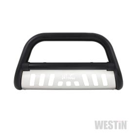 Westin 3" Ultimate Black Bull Bar with Brushed Skid Plate