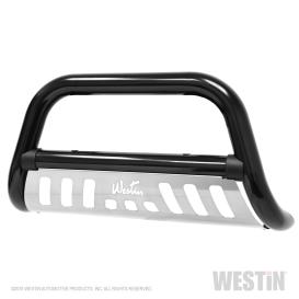 Westin 3" Ultimate Black Bull Bar with Brushed Skid Plate