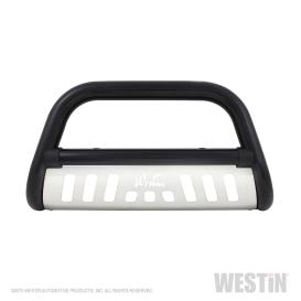 Westin 2.5" Ultimate Black Bull Bar with Brushed Skid Plate