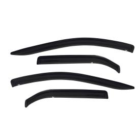  2009-2012 Chevrolet Malibu Westin Tape-On Slim Design Smoke Front and Rear Window Deflectors
