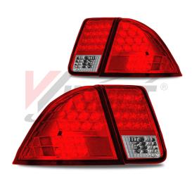 Winjet Chrome/Red LED Tail Lights