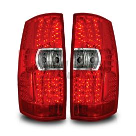 Winjet Chrome/Red LED Tail Lights