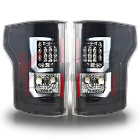 Winjet Glossy Black/Clear LED Tail Lights