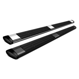 6" Black Oval Straight Nerf Bars