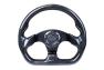 NRG Innovations 3-Spoke Flat Bottom Carbon Fiber Steering Wheel