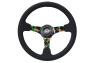 NRG Innovations 3-Spoke Tropical Print Reinforced Steering Wheel