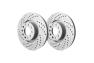 SP Performance Double Drilled and Slotted Front Brake Rotors - SP Performance S55-034-BP